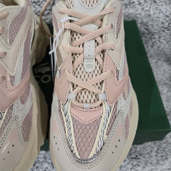 Lacoste Women's Pink and Cream Sneakers L003 Neo Shot Size 7.5 - Picture 7 of 15